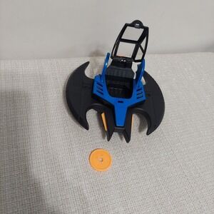 Fisher Price Imaginext‎ DC Batman Vehicle Jet Plane BATWING Launder w/Disc